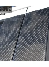 Tufskinz Door Pillar Overlays Fits 2017-2020 Ford Super Duty (Super Cab / Super Crew) With Key Pad 4 Piece Kit In Domed Carbon Fiber                                     - SUP044-DCF-G - Image 4