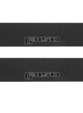 Tufskinz Door Sill Protection Raw Real Carbon Fiber F-150 Logo(Black/Gray) Front Doors 2 Piece Kit                                     - SUP055-FRD-RCFMP-077-X - Image 3