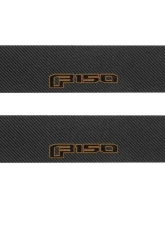 Tufskinz Door Sill Protection Raw Real Carbon Fiber F-150 Logo(Black/Orange) Front Doors 2 Piece Kit                                     - SUP055-FRD-RCFMP-187-X - Image 2