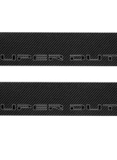 Tufskinz Door Sill Protection Raw Real Carbon Fiber Super Duty Logo(Black/Gray) Front Doors 2 Piece Kit                                     - SUP055-RCFMP-073-X - Image 2