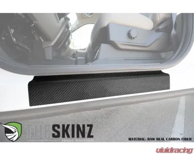 Tufskinz Door Sill Protection Raw Real Carbon Fiber Front Doors 2 Piece Kit - SUP055-RCFMP-X