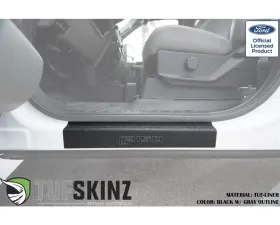 Tufskinz Door Sill Protection Tuf-Liner Series F-150 Logo(Black/Gray) Front Doors 2 Piece Kit
