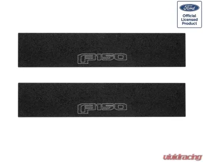 Tufskinz Door Sill Protection Tuf-Liner Series F-150 Logo(Black/Gray) Front Doors 2 Piece Kit - SUP057-FRD-TFLMP-085-X