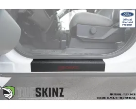 Tufskinz Door Sill Protection Tuf-Liner Series F-150 Logo(Black/Red) Front Doors 2 Piece Kit