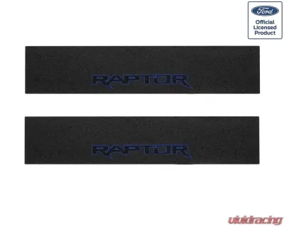 Tufskinz Door Sill Protection Tuf-Liner Series Raptor Logo Front Doors(Black/Blue) 2 Piece Kit - SUP057-FRD-TFLMP-163-X