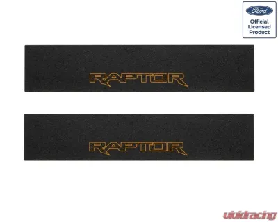 Tufskinz Door Sill Protection Tuf-Liner Series Raptor Logo Front Doors(Black/Orange) 2 Piece Kit - SUP057-FRD-TFLMP-167-X