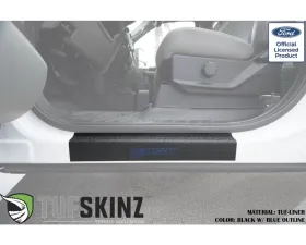 Tufskinz Door Sill Protection Tuf-Liner Series F-150 Logo(Black/Blue) Front Doors 2 Piece Kit