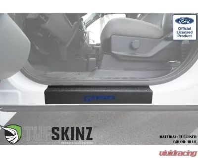Tufskinz Door Sill Protection Tuf-Liner Series F-150 Logo(Blue) Front Doors 2 Piece Kit - SUP057-FRD-TFLMP-225-X
