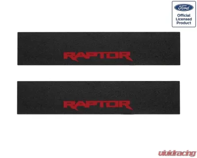 Tufskinz Door Sill Protection Tuf-Liner Series Raptor Logo(Red) Front Doors 2 Piece Kit - SUP057-FRD-TFLMP-226-X