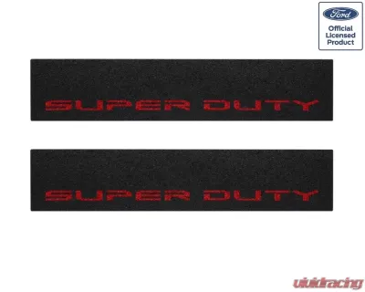Tufskinz Door Sill Protection Tuf-Liner Series Super Duty Logo(Red) Front Doors 2 Piece Kit - SUP057-TFLMP-228-X