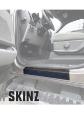 Tufskinz Door Sill Protection Tuf-Liner Series Super Duty Logo(Blue) Front Doors 2 Piece Kit                                     - SUP057-TFLMP-229-X - Image 2