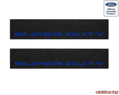 Tufskinz Door Sill Protection Tuf-Liner Series Super Duty Logo(Blue) Front Doors 2 Piece Kit - SUP057-TFLMP-229-X