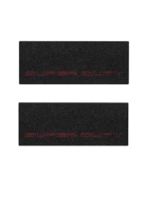 Tufskinz Door Sill Protection Tuf-Liner Series Super Duty Logo(Black/Red) Rear Doors 2 Piece Kit                                     - SUP058-TFLMP-084-X - Image 2