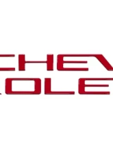 Tufskinz "Chevrolet" Tailgate Letter Inserts Fits 2019-2020 Chevrolet Silverado Silverado HD 7 Piece Kit In Gloss Red                                     - SVD003-RED-G - Image 2