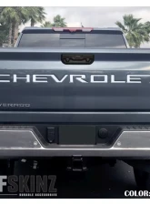 Tufskinz "Chevrolet" Tailgate Letter Inserts Fits 2019-2020 Chevrolet Silverado Silverado HD 7 Piece Kit In Gloss White                                     - SVD003-WHT-G - Image 4