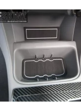 Tufskinz Interior Cup Holder Inserts Fits 2005-2015 Tacoma With/Automatic Transmission 5 Piece Kit In Black/Green                                     - TAC006-FGN-X - Image 3