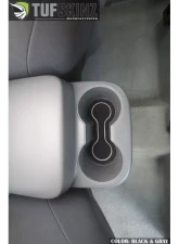 Tufskinz Interior Cup Holder Inserts Fits 2005-2015 Tacoma With/Automatic Transmission 5 Piece Kit In Black/Green                                     - TAC006-FGN-X - Image 4