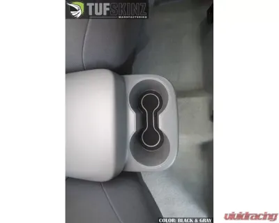 Tufskinz Interior Cup Holder Inserts Fits 2005-2015 Tacoma With/Automatic Transmission 5 Piece Kit In Black/Orange - TAC006-FOG-X