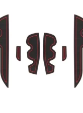 Tufskinz Side Door Pocket Inserts Fits 2016-2020 Toyota Tacoma 8 Piece Kit In Black/Red                                     - TAC012-FRD-X - Image 2