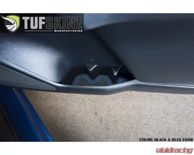 Tufskinz Side Door Pocket Inserts Fits 2016-2020 Toyota Tacoma 8 Piece Kit In Black/Red - TAC012-FRD-X