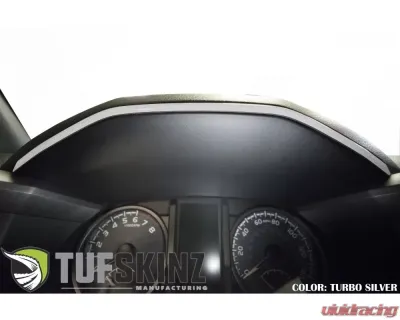Tufskinz Dashboard Accent Trim Fits 2016-2020 Toyota Tacoma 1 Piece Kit In Turbo Silver(Similar To Silver Sky) - TAC018-GTO-G