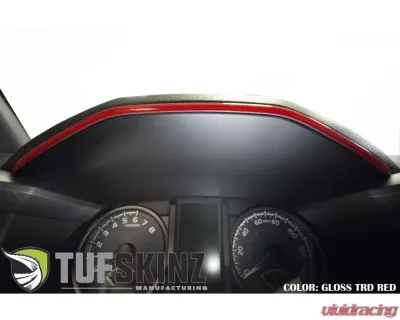 Tufskinz Dashboard Accent Trim Fits 2016-2020 Toyota Tacoma 1 Piece Kit In Gloss Trd Red - TAC018-RED-G