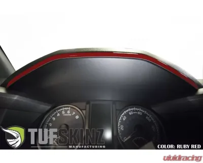 Tufskinz Dashboard Accent Trim Fits 2016-2020 Toyota Tacoma 1 Piece Kit In Ruby Red - TAC018-SNR-G