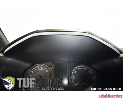 Tufskinz Dashboard Accent Trim Fits 2016-2020 Toyota Tacoma 1 Piece Kit In Gloss White - TAC018-WHT-G