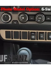Tufskinz Center Dash Switch Panel With 5-Switches Fits 2016-2020 Toyota Tacoma 1 Piece Kit In Quicksand Tan                                     - TAC023-GTN-G - Image 2