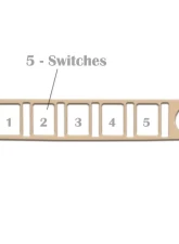 Tufskinz Center Dash Switch Panel With 5-Switches Fits 2016-2020 Toyota Tacoma 1 Piece Kit In Quicksand Tan                                     - TAC023-GTN-G - Image 2