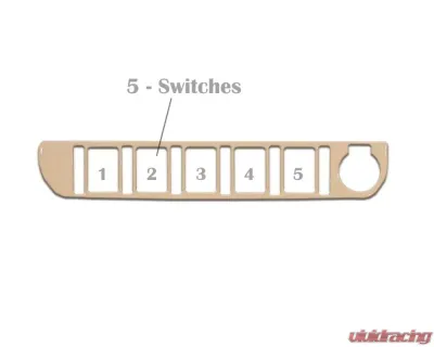 Tufskinz Center Dash Switch Panel With 5-Switches Fits 2016-2020 Toyota Tacoma 1 Piece Kit In Quicksand Tan - TAC023-GTN-G