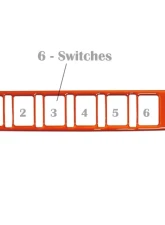 Tufskinz Center Dash Switch Panel With 6-Switches Fits 2016-2020 Toyota Tacoma 1 Piece Kit In Inferno                                     - TAC024-FNO-G - Image 2