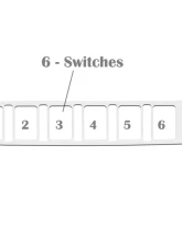 Tufskinz Center Dash Switch Panel With 6-Switches Fits 2016-2020 Toyota Tacoma 1 Piece Kit In Gloss White                                     - TAC024-WHT-G - Image 2