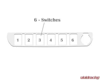 Tufskinz Center Dash Switch Panel With 6-Switches Fits 2016-2020 Toyota Tacoma 1 Piece Kit In Gloss White - TAC024-WHT-G