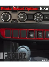 Tufskinz Center Dash Switch Panel With 3-Switches Fits 2016-2020 Toyota Tacoma 1 Piece Kit In Gloss Trd Red                                     - TAC030-RED-G - Image 2