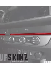 Tufskinz Accent Strip Above Climate Control Fits 2016-2020 Toyota Tacoma 2 Piece Kit In Gloss Trd Red                                     - TAC034-RED-G - Image 3