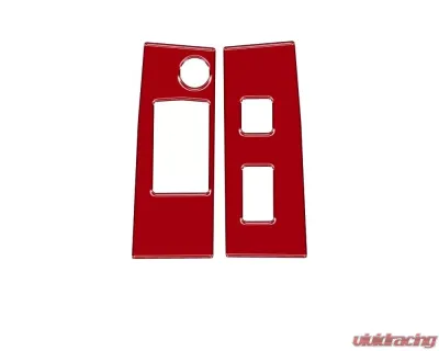 Tufskinz Access Cab Door Switch Panel Accents Fits 2016-2020 Toyota Tacoma 2 Piece Kit In Gloss Trd Red - TAC036-RED-G