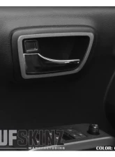Tufskinz Access Cab Door Handle Surround Accent Trim Fits 2016-2020 Toyota Tacoma 4 Piece Kit In Charcoal Silver (Similar To Magnetic Gray)                                     - TAC044-CLG-G - Image 2