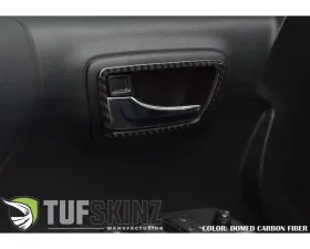 Tufskinz Access Cab Door Handle Surround Accent Trim Fits 2016-2020 Toyota Tacoma 4 Piece Kit In Domed Real Carbon Fiber