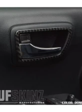 Tufskinz Access Cab Door Handle Surround Accent Trim Fits 2016-2020 Toyota Tacoma 4 Piece Kit In Domed Real Carbon Fiber                                     - TAC044-DCF-G - Image 2