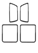 Tufskinz Access Cab Door Handle Surround Accent Trim Fits 2016-2020 Toyota Tacoma 4 Piece Kit In Domed Real Carbon Fiber                                     - TAC044-DCF-G - Image 2