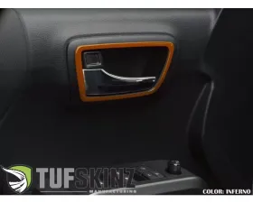 Tufskinz Access Cab Door Handle Surround Accent Trim Fits 2016-2020 Toyota Tacoma 4 Piece Kit In Inferno (Similar To Exterior Inferno Orange)