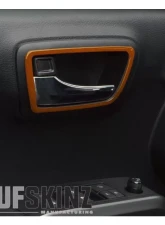 Tufskinz Access Cab Door Handle Surround Accent Trim Fits 2016-2020 Toyota Tacoma 4 Piece Kit In Inferno (Similar To Exterior Inferno Orange)                                     - TAC044-FNO-G - Image 2