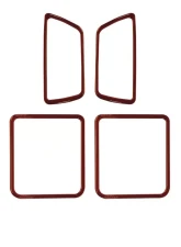 Tufskinz Access Cab Door Handle Surround Accent Trim Fits 2016-2020 Toyota Tacoma 4 Piece Kit In Inferno (Similar To Exterior Inferno Orange)                                     - TAC044-FNO-G - Image 2