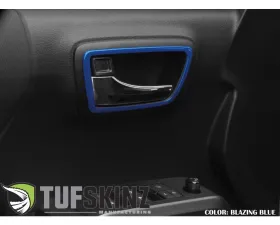 Tufskinz Access Cab Door Handle Surround Accent Trim Fits 2016-2020 Toyota Tacoma 4 Piece Kit In Blazing Blue
