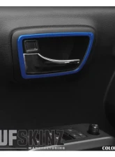 Tufskinz Access Cab Door Handle Surround Accent Trim Fits 2016-2020 Toyota Tacoma 4 Piece Kit In Blazing Blue                                     - TAC044-GBL-G - Image 2