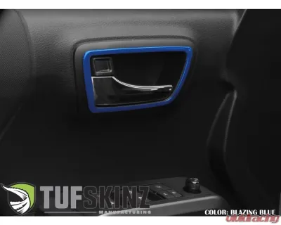 Tufskinz Access Cab Door Handle Surround Accent Trim Fits 2016-2020 Toyota Tacoma 4 Piece Kit In Blazing Blue - TAC044-GBL-G