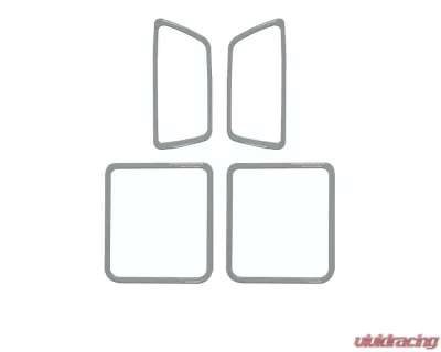 Tufskinz Access Cab Door Handle Surround Accent Trim Fits 2016-2020 Toyota Tacoma 4 Piece Kit In Cement Gray - TAC044-GGY-G