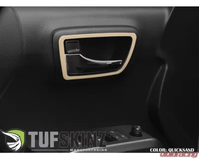 Tufskinz Access Cab Door Handle Surround Accent Trim Fits 2016-2020 Toyota Tacoma 4 Piece Kit In Quicksand Tan - TAC044-GTN-G