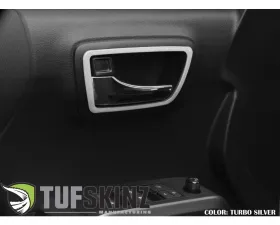 Tufskinz Access Cab Door Handle Surround Accent Trim Fits 2016-2020 Toyota Tacoma 4 Piece Kit In Turbo Silver(Similar To Silver Sky)